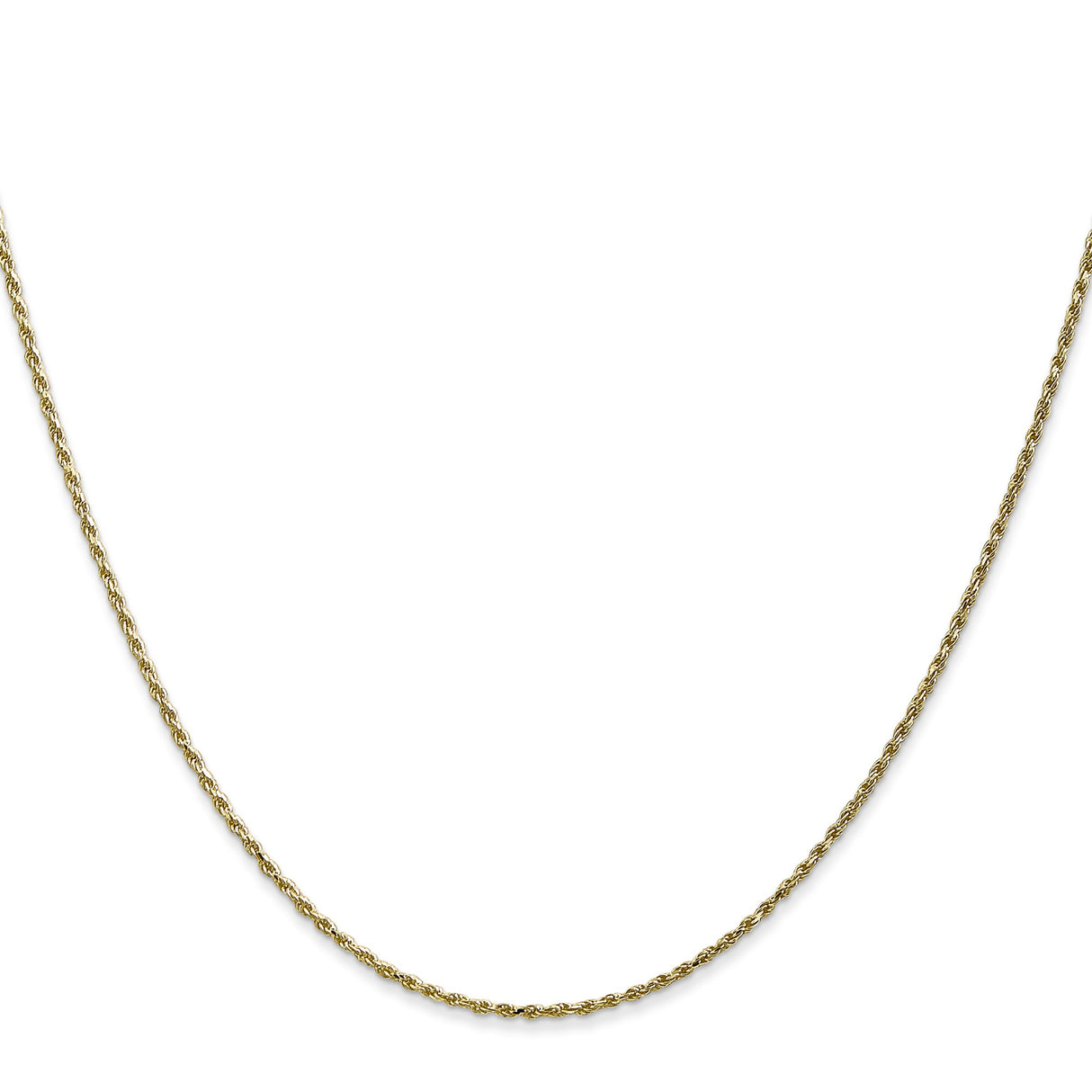 10K Yellow Gold 1.15 mm Rope Chain Necklace, Polished