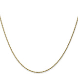 10K Yellow Gold 1.15 mm Rope Chain Necklace, Polished