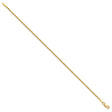 10K Yellow Gold 1.5 mm Rope Chain Anklet, Polished