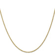 10K Yellow Gold 1.5 mm Rope Chain Necklace, Polished
