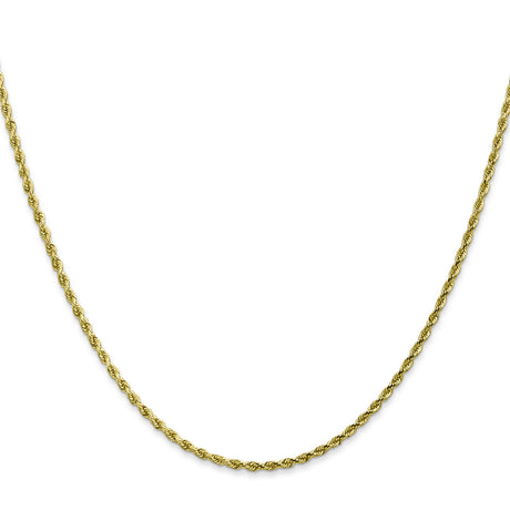 10K Yellow Gold 1.75 mm Rope Chain Necklace, Polished