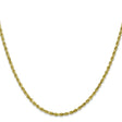 10K Yellow Gold 2.25 mm Rope Chain Necklace, Polished