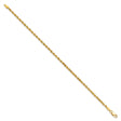 10K Yellow Gold 2.25 mm Rope Chain Anklet, Polished