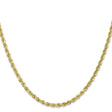 10K Yellow Gold 3 mm Rope Chain Necklace, Polished