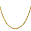 10K Yellow Gold 3.65 mm Rope Chain Necklace, Polished
