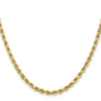 10K Yellow Gold 3.75 mm Rope Chain Necklace, Polished