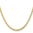10K Yellow Gold 4.25 mm Rope Chain Necklace, Polished