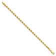 10K Yellow Gold 4.25 mm Rope Chain Anklet, Polished