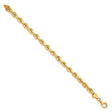 10K Yellow Gold 5.5 mm Rope Chain Anklet, Polished