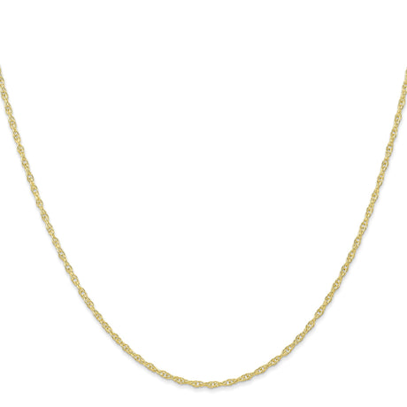 10K Yellow Gold 1.35 mm Polished Chain Necklace, Solid