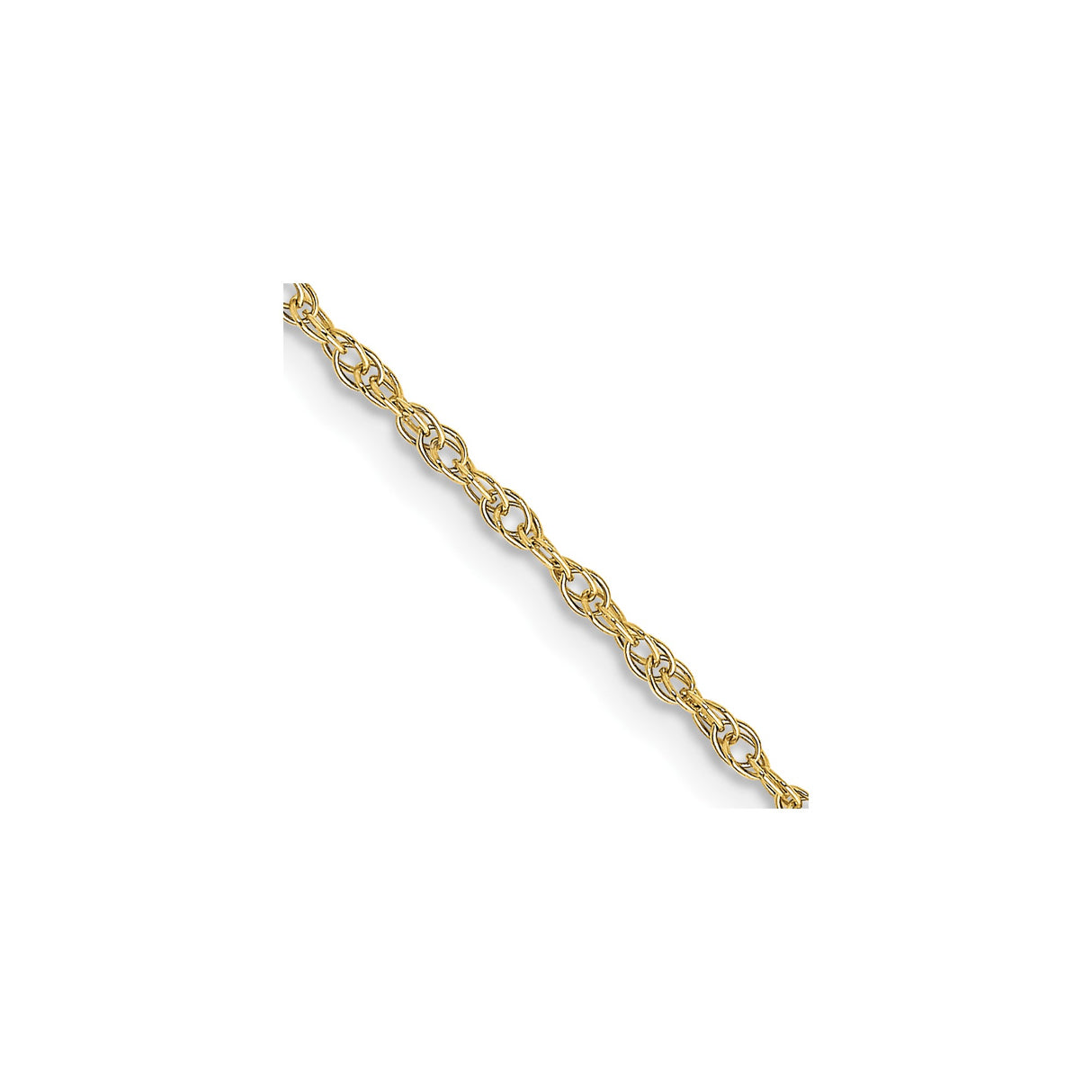 10K Yellow Gold 1.35 mm Polished Chain Necklace, Solid detail view