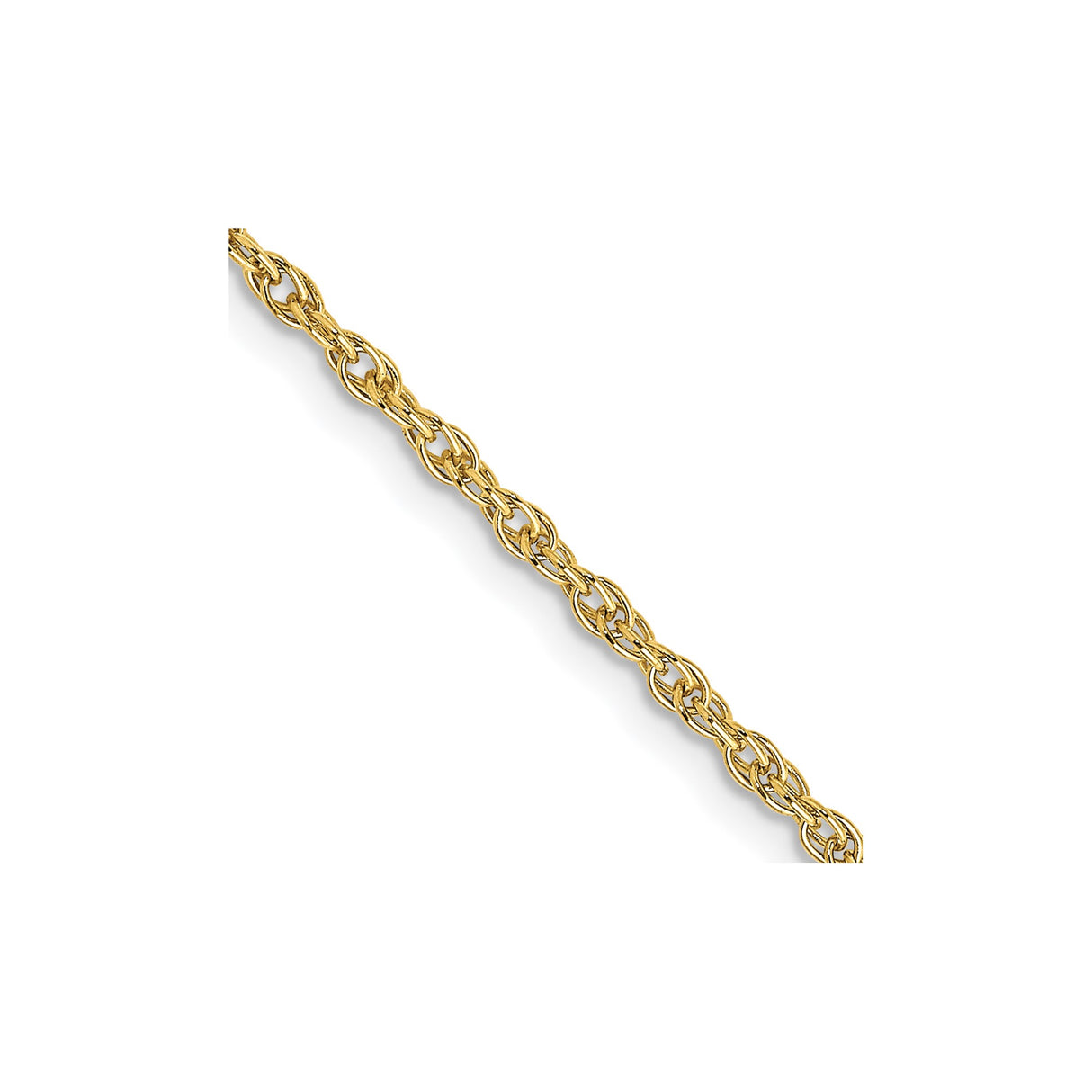 10K Yellow Gold 1.55 mm Polished Chain Necklace, Solid detail view