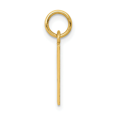 10k Yellow Gold Ace Spade Pendant with Black Enamel, Poker Theme Charm for Men or Unisex