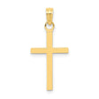 3D Cross Charm Pendant in Real 10k Yellow Gold