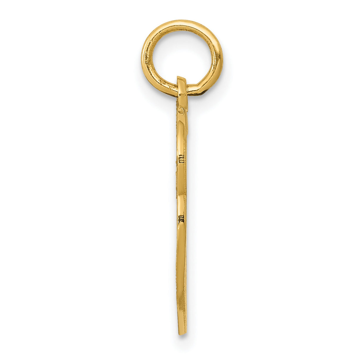 10k Yellow Gold Double Open Heart Pendant, Minimalist Nested Heart Jewelry Charm for Women