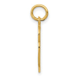 10k Yellow Gold Double Open Heart Pendant, Minimalist Nested Heart Jewelry Charm for Women