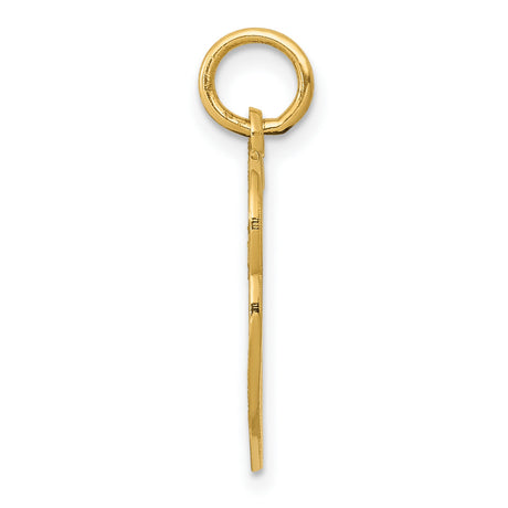 10k Yellow Gold Double Open Heart Pendant, Minimalist Nested Heart Jewelry Charm for Women