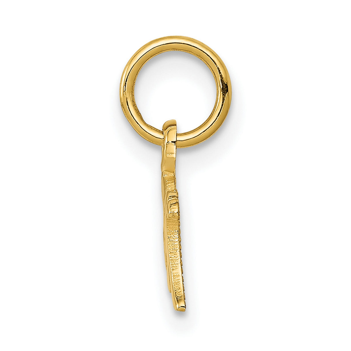 10k Yellow Gold Mom Pendant, Script Lettering Family Charm for Women
