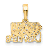 10k Yellow Gold Dice Pendant, Lucky Casino Charm, Las Vegas Gambling Theme