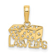 10k Yellow Gold Dice Pendant, Lucky Casino Charm, Las Vegas Gambling Theme