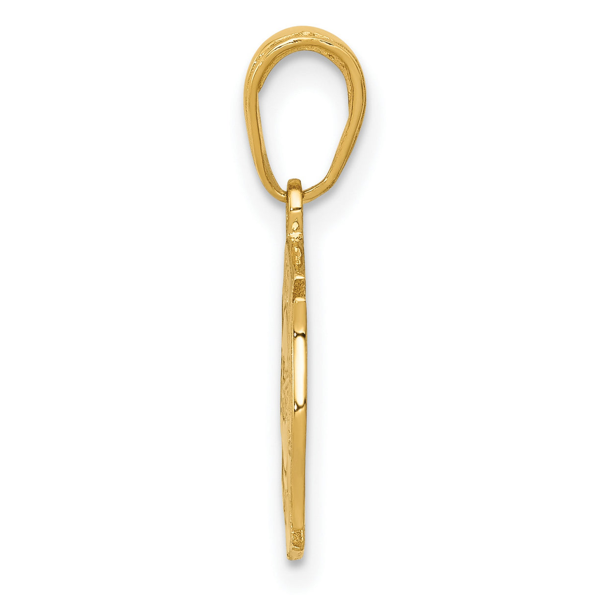 10k Yellow Gold Firefighter Pendant, Maltese Cross with Fire Truck and Hydrant Symbols, Mens Charm