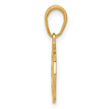 10k Yellow Gold Firefighter Pendant, Maltese Cross with Fire Truck and Hydrant Symbols, Mens Charm