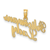 10k Yellow Gold Policemans Lady Pendant, Script Charm, Law Enforcement Tribute Jewelry