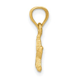 Starfish Charm Pendant in Real 10k Yellow Gold