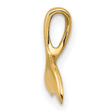 10k Yellow Gold Whale Tail Pendant, Nautical Ocean Symbol for Men and Women