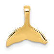 10k Yellow Gold Whale Tail Pendant, Nautical Ocean Symbol for Men and Women