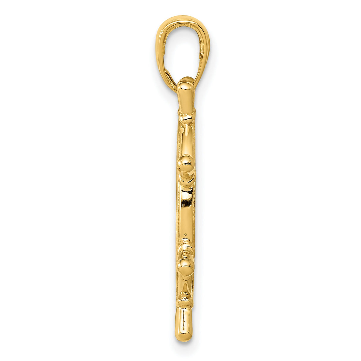 10k Yellow Gold Ship Wheel Pendant, Nautical Helm Charm for Men or Unisex