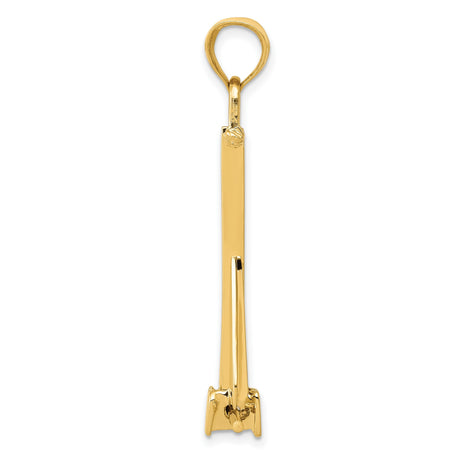 10k Yellow Gold Anchor Cross Pendant, Nautical Christian Symbol of Faith and Hope