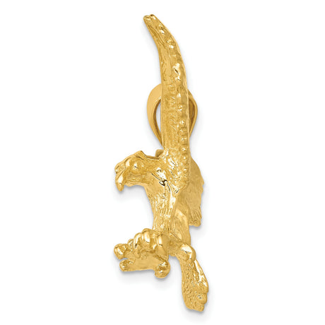 10k Yellow Gold Eagle Pendant with Spread Wings and Talon Detail for Men