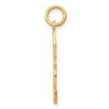 10k Yellow Gold Pendant with Treble Clef and Musical Staff Design for Musicians