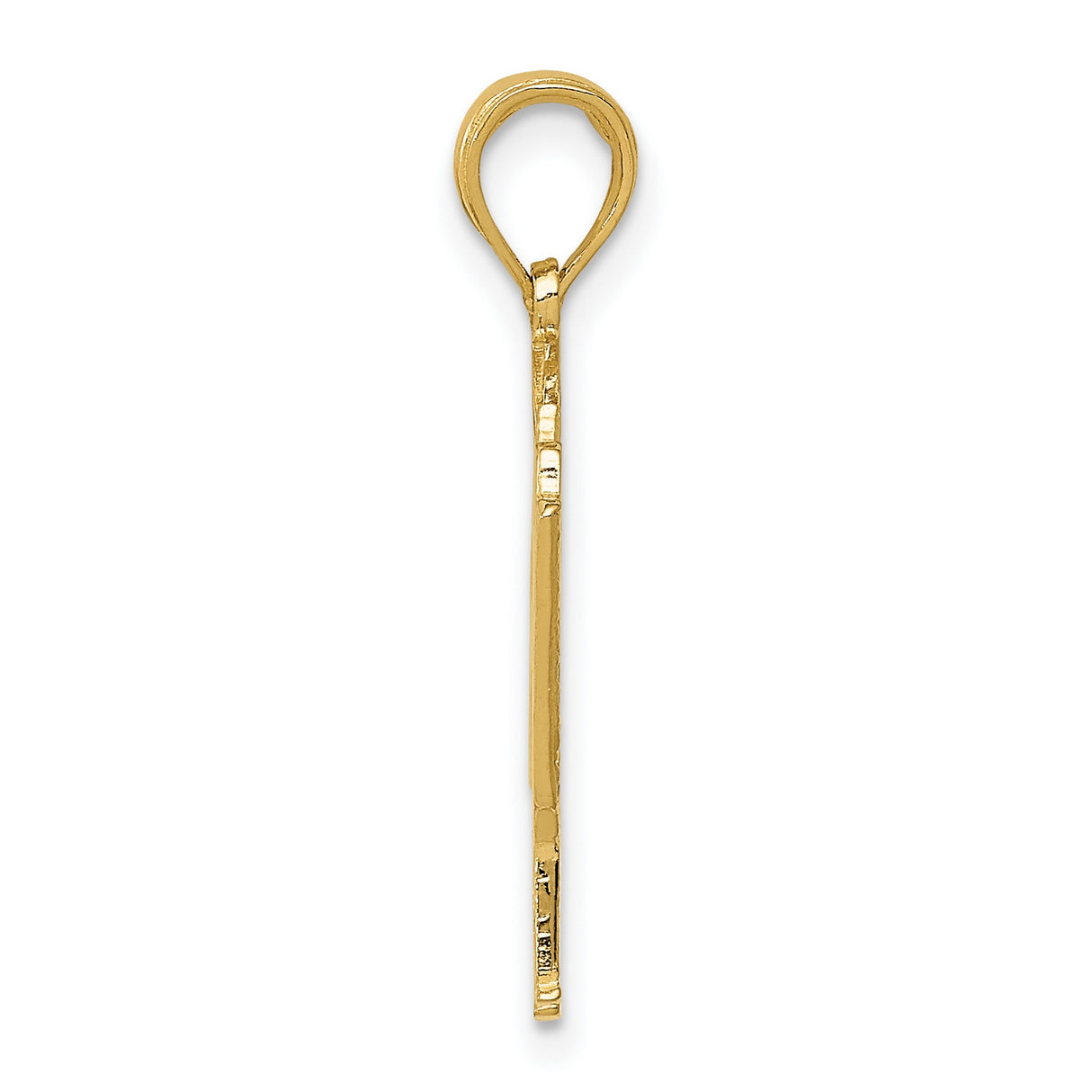 10k Yellow Gold Grand Piano Pendant with Musical Notes and Treble Clef Charm