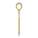 10k Yellow Gold Grand Piano Pendant with Musical Notes and Treble Clef Charm
