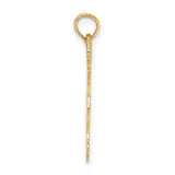 10k Yellow Gold Cheerleader Pendant with Pom-Poms, Sports Charm for Women or Girls