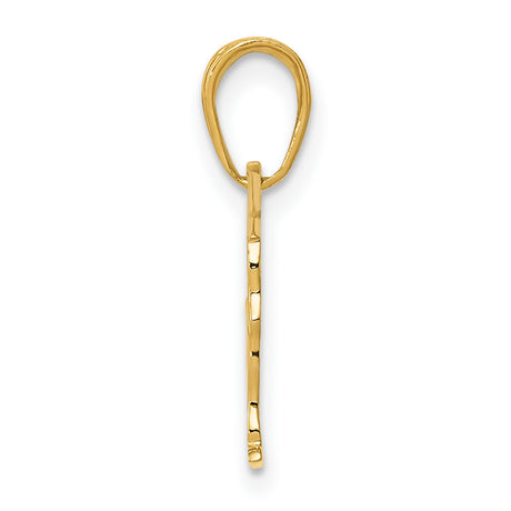 10k Yellow Gold Pendant Featuring Female Gymnast in Handstand Pose, Sports Charm for Women and Girls