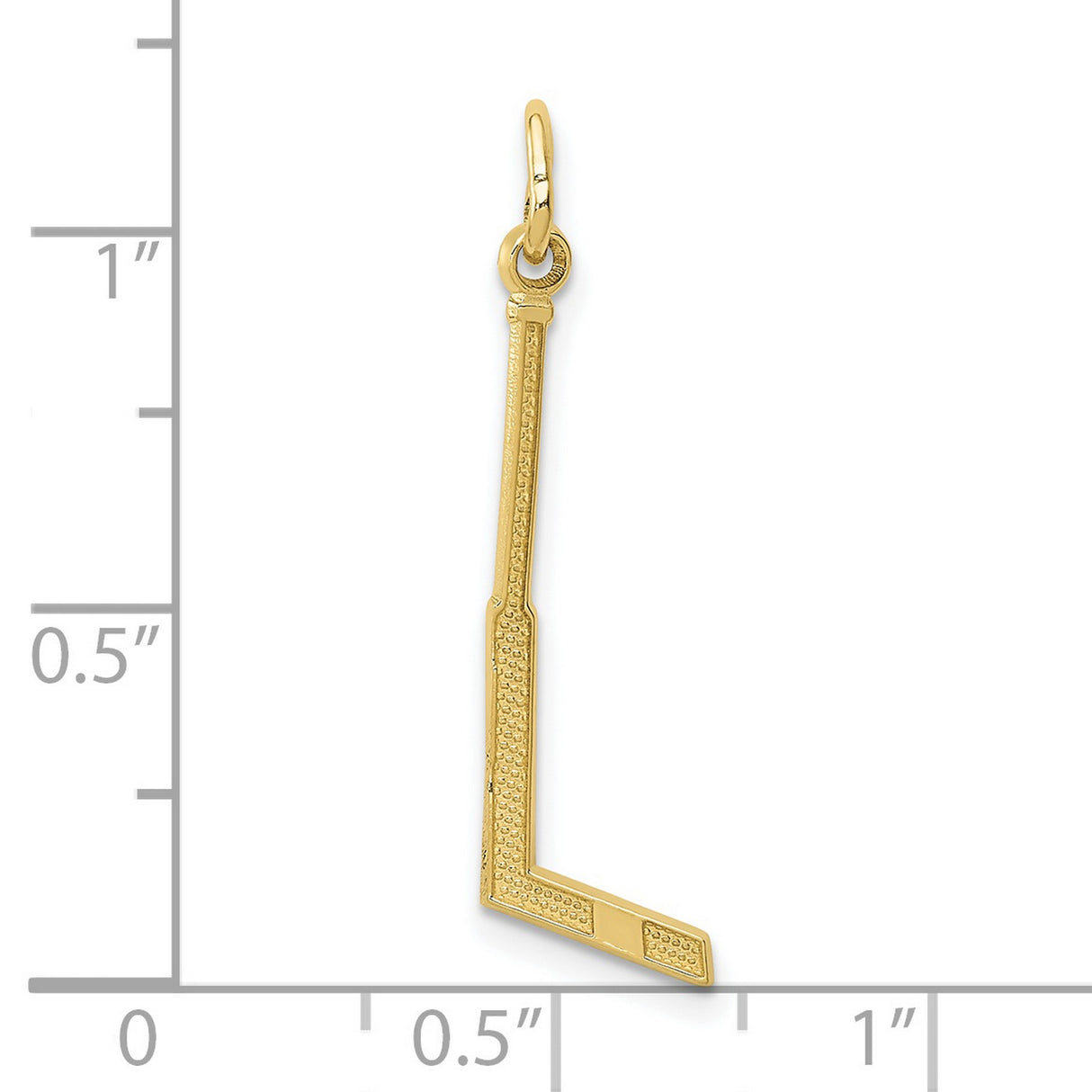 10k Yellow Gold Letter L Pendant, Textured Alphabet Charm, Initial Jewelry for Women or Unisex