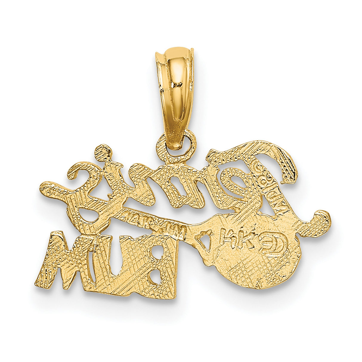 10k Yellow Gold Tennis Bum Pendant with Racket Design, Unisex Sports Charm