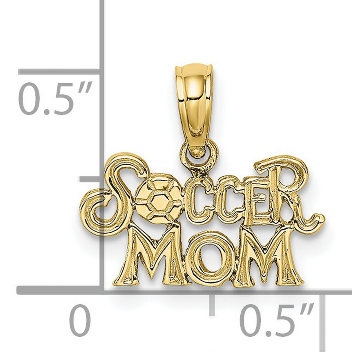 10k Yellow Gold Pendant with Soccer Ball Design, Soccer Mom Sports Charm