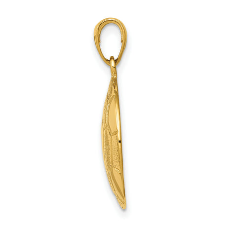 10k Yellow Gold Soccer Ball Pendant with High Polish and Textured Detailing
