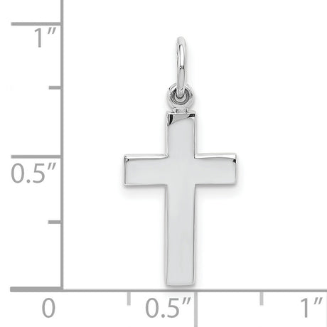 Cross Charm Pendant in Real 10k White Gold