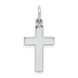 Cross Charm Pendant in Real 10k White Gold