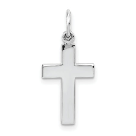 Cross Charm Pendant in Real 10k White Gold