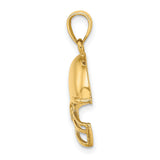 10k Yellow Gold Football Helmet Pendant, Sports Charm for Men or Unisex Fans