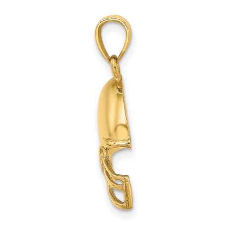 10k Yellow Gold Football Helmet Pendant, Sports Charm for Men or Unisex Fans