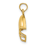10k Yellow Gold Football Helmet Pendant, Sports Theme Jewelry for Men or Unisex Fans