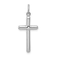 Cross Charm Pendant in Real 10k White Gold