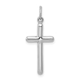 Cross Charm Pendant in Real 10k White Gold